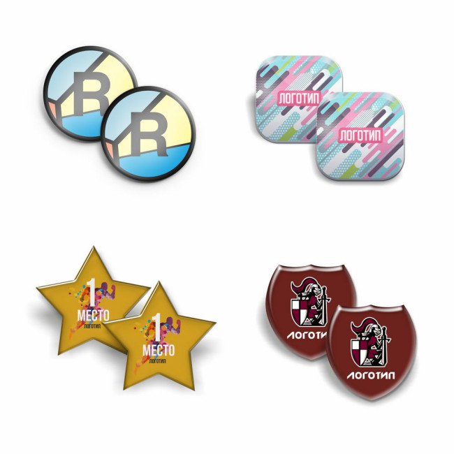 Значки с полимерным покрытием Bete на заказ