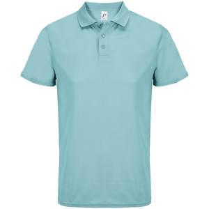 Рубашка поло унисекс Pitcher, голубая (морская волна)