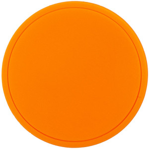 Лейбл из ПВХ Dzeta Round, L оранжевый неон