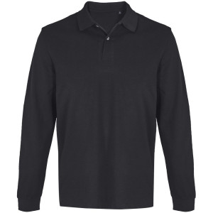 Рубашка поло унисекс с длинным рукавом Pacific LSL, черная