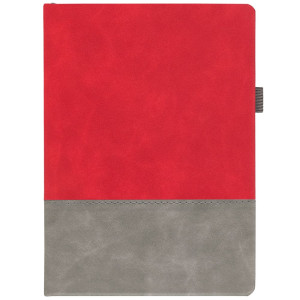 Ежедневник Horizon, недатированный, серый с красным