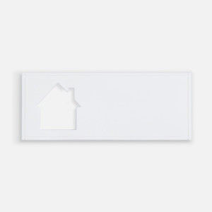 Лейбл из ПВХ с вырубкой «Дом», белый