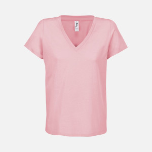 Футболка женская Regent Women с V-образным вырезом, розовая (candy)