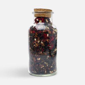 Чай «Сокочай», черный с соком ананаса с вишней, цветками и коркой граната и лемонграссом