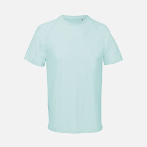 Футболка спортивная унисекс Vortex, зелено-голубая