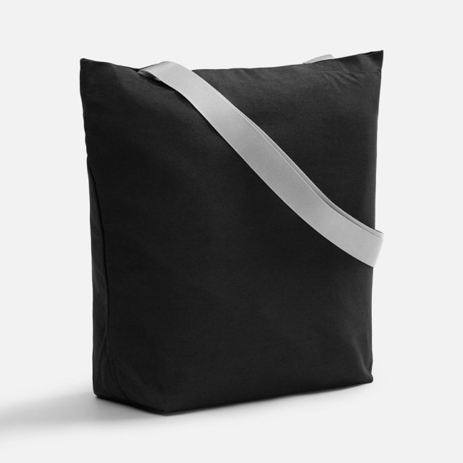 Шопер B5, черный с широкими серыми ручками